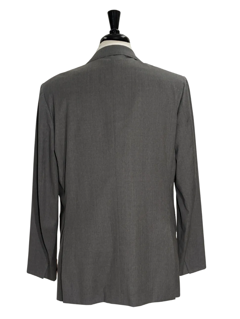 Isaia Solid Gray 100% Wool Suit 44R
