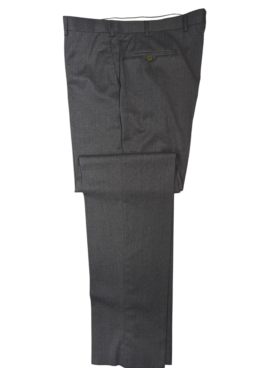Isaia Solid Gray 100% Wool Suit 44R