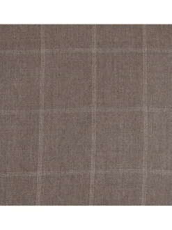 Italiano Mens Brown Check 100% Zegna Wool Slim Fit 2 Button Suit