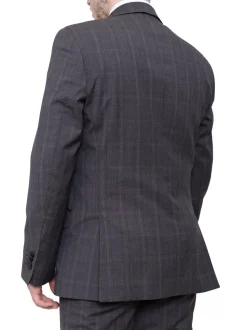 Italiano Slim Fit Brown Plaid Super 150's Cerruti Wool Suit Made In Italy