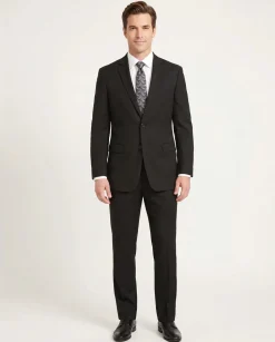I Uomo Classic Fit Black Two Button Wool Suit