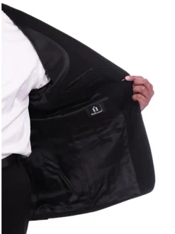 I Uomo Classic Fit Black Two Button Wool Suit