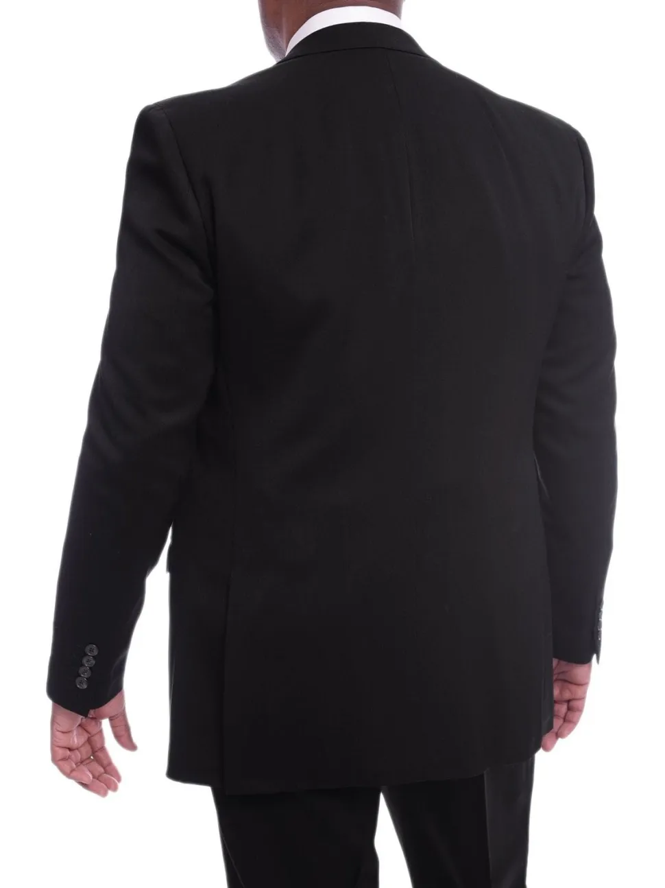 I Uomo Classic Fit Black Two Button Wool Suit