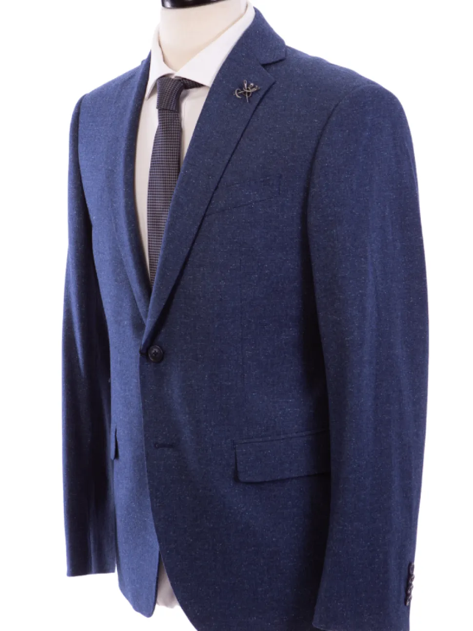 John Varvatos BLEECKER Blue Two Button Stretch Wool Blend Blazer