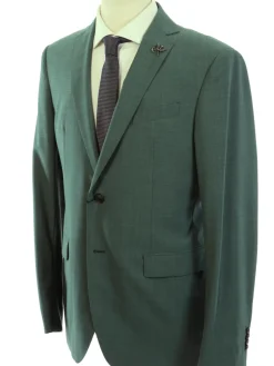 John Varvatos BLEECKER Half-Canvassed Green Two Button 100% Wool Blazer