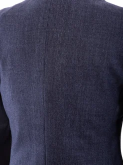 John Varvatos BLEECKER Half-Canvassed Blue Two Button Wool Blend Blazer