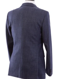 John Varvatos BLEECKER Half-Canvassed Blue Two Button Wool Blend Blazer