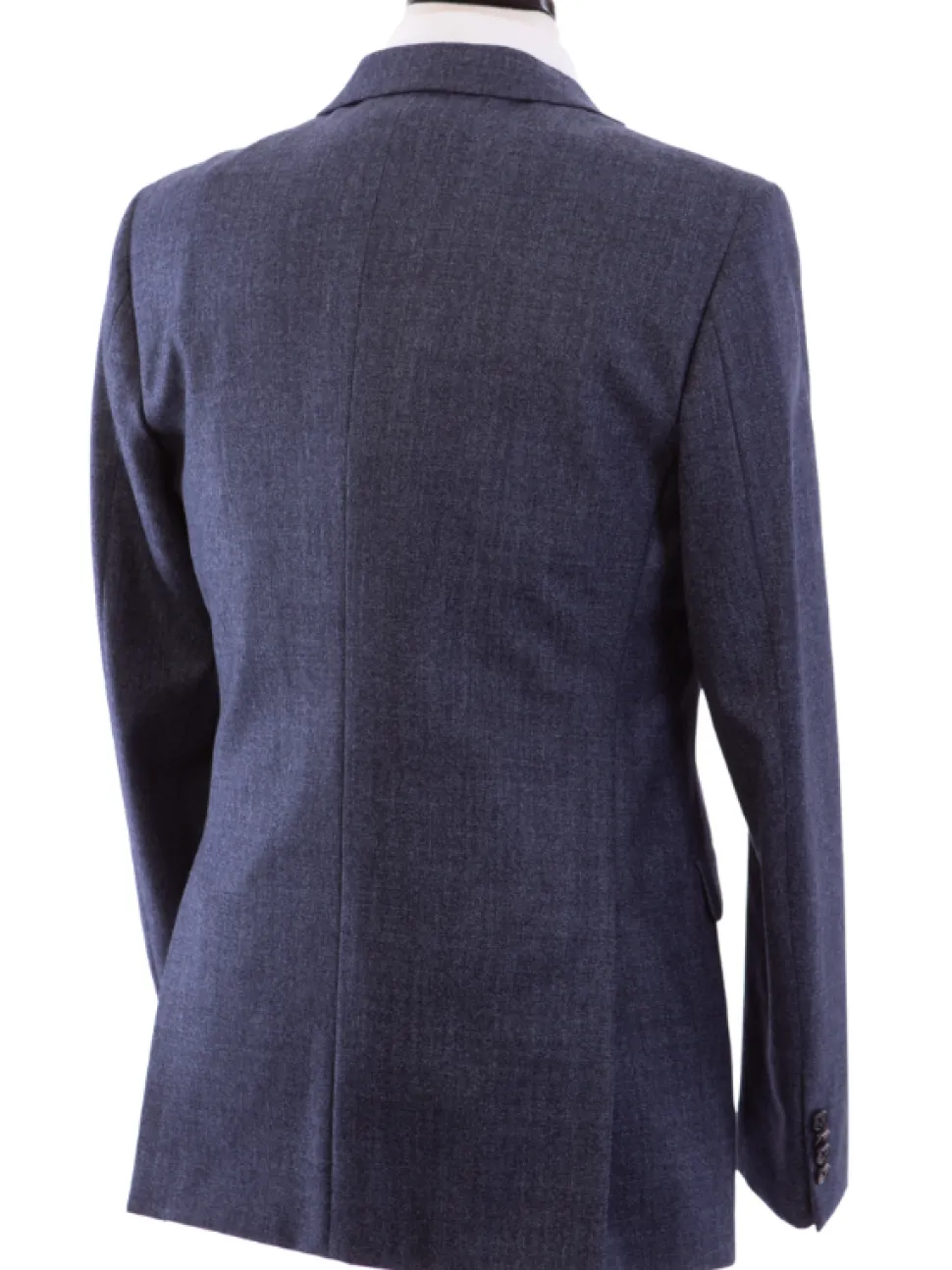John Varvatos BLEECKER Half-Canvassed Blue Two Button Wool Blend Blazer
