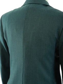 John Varvatos BOND Half-Canvassed Green Herringbone Two Button 100% Wool Blazer