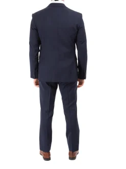 John Varvatos Half-Canvassed Navy Two Button Wool Suit