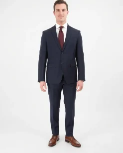 John Varvatos Half-Canvassed Navy Two Button Wool Suit