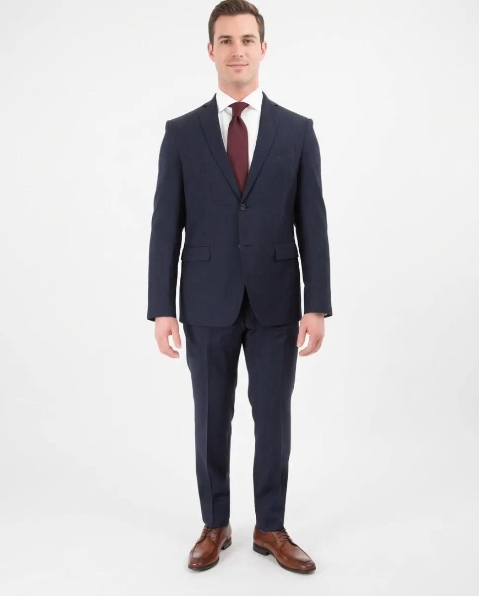 John Varvatos Half-Canvassed Navy Two Button Wool Suit