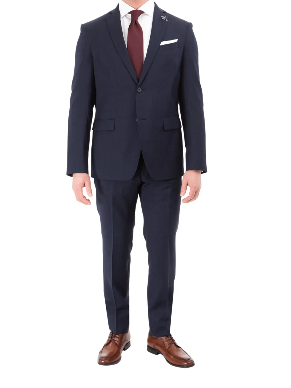 John Varvatos Half-Canvassed Navy Two Button Wool Suit