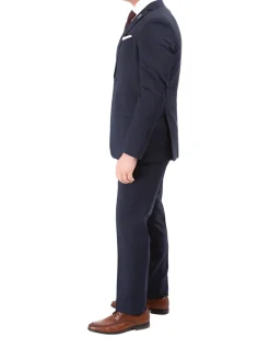 John Varvatos Half-Canvassed Navy Two Button Wool Suit