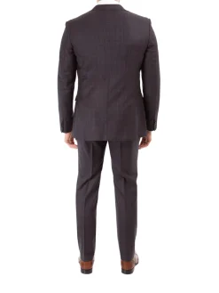 John Varvatos Half-Canvassed Burgundy Two Button Wool Blend Suit