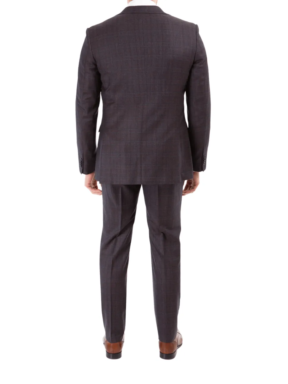 John Varvatos Half-Canvassed Burgundy Two Button Wool Blend Suit