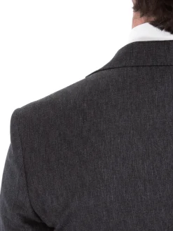John Varvatos Half-Canvassed Charcoal Two Button Wool Blend Suit
