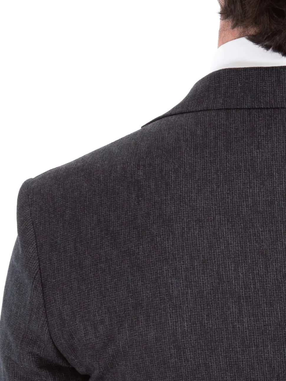 John Varvatos Half-Canvassed Charcoal Two Button Wool Blend Suit