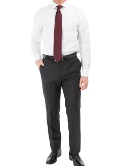 John Varvatos Half-Canvassed Charcoal Two Button Wool Blend Suit