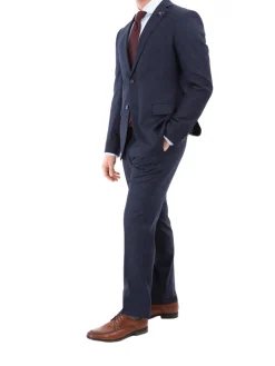 John Varvatos Half-Canvassed Navy Two Button Wool Blend Suit