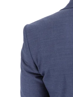 John Varvatos Half-Canvassed Blue Two Button Wool Blend Suit