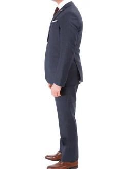 John Varvatos Half-Canvassed Navy Two Button Wool Blend Suit