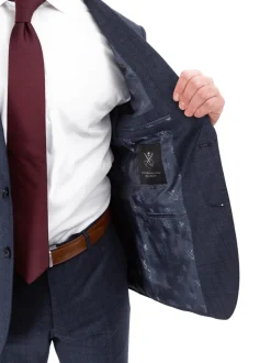John Varvatos Half-Canvassed Navy Two Button Wool Blend Suit