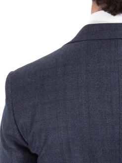 John Varvatos Half-Canvassed Navy Two Button Wool Blend Suit