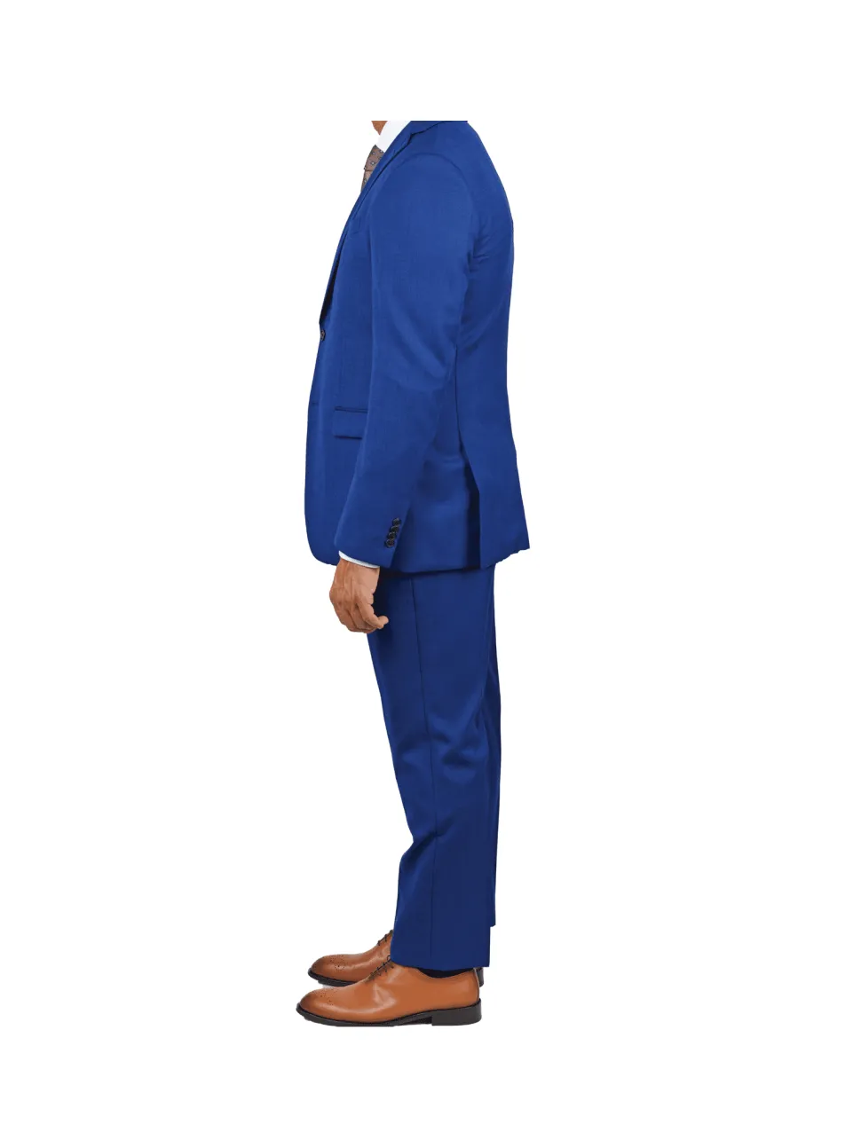 John Varvatos Mens Blue Textured Slim Fit 100% Wool 2 Piece Suit