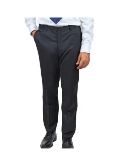 John Varvatos Mens Slim Fit Solid Black Wool Blend 2 Piece Suit