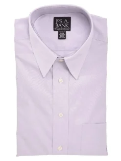 Jos A Bank Tailored Fit Light Purple 100% Cotton Traveler's Dress Shirt