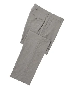 Kenneth Cole New York Gray Pinstriped Cotton Slim Fit Notch Lapel 2-button Suit