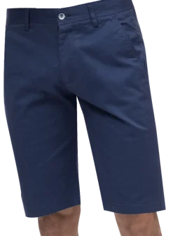 Kent & Park Mens Solid Midnight Blue Classic Fit Flat Front Shorts