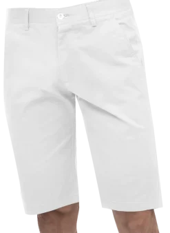 Kent & Park Mens Solid White Classic Fit Flat Front Shorts