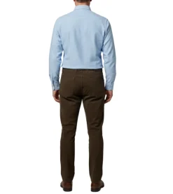 Label E Brown Regular Fit Cotton Stretch Five-pocket Jeans Pants