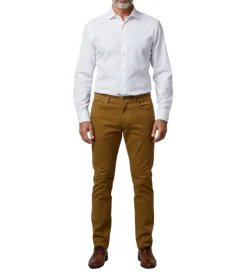 Label E Camel Regular Fit Cotton Stretch Five-pocket Jeans Pants