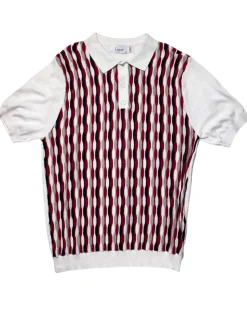 Lavane Mens White Cotton Rayon Blend Short Sleeve Knit Casual Shirt