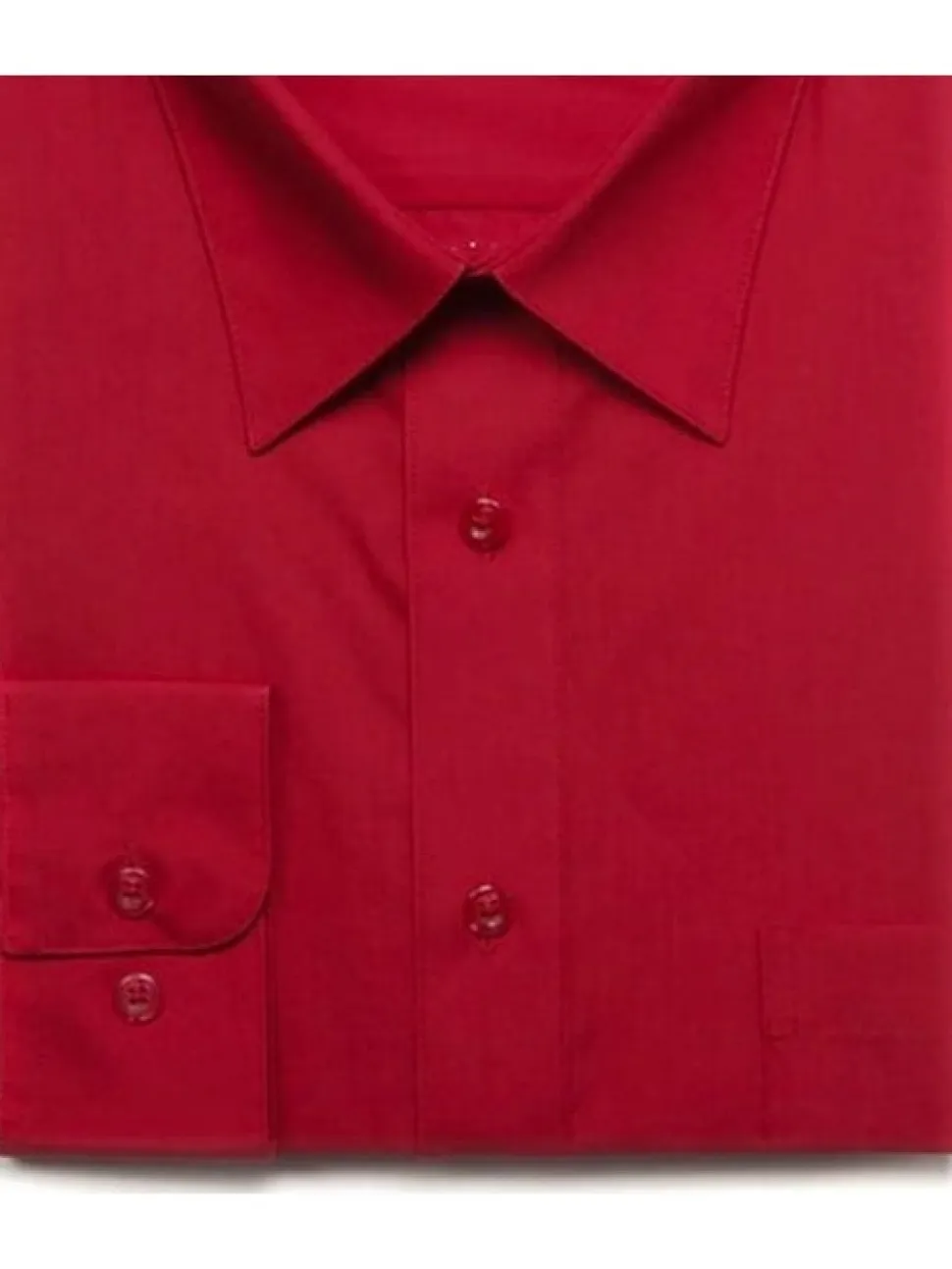 Marquis Mens Classic Fit Solid Red Cotton Blend Dress Shirt
