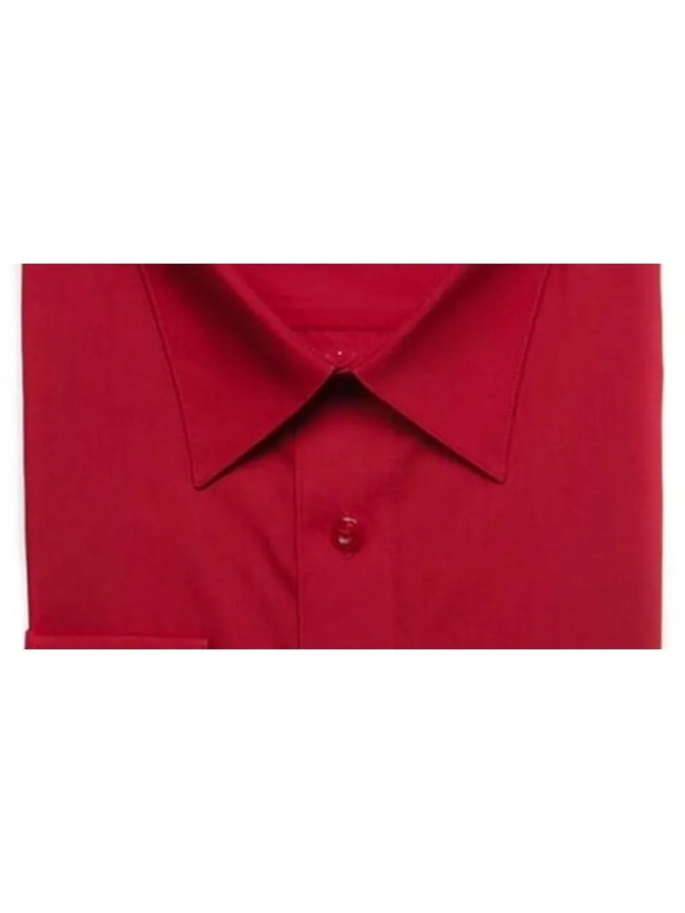 Marquis Mens Slim Fit Solid Red Cotton Blend Dress Shirt