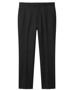 Mazara Solid Black Classic Fit Notch Lapel Wool Cashmere Blend 2-Button Suit