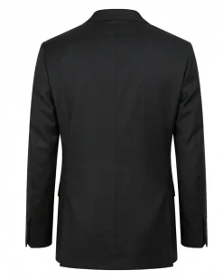 Mazara Solid Black Classic Fit Notch Lapel Wool Cashmere Blend 2-Button Suit