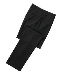 Mazara Solid Black Wool Cashmere Blend Slim Fit Peak Lapels 2 Button Suit