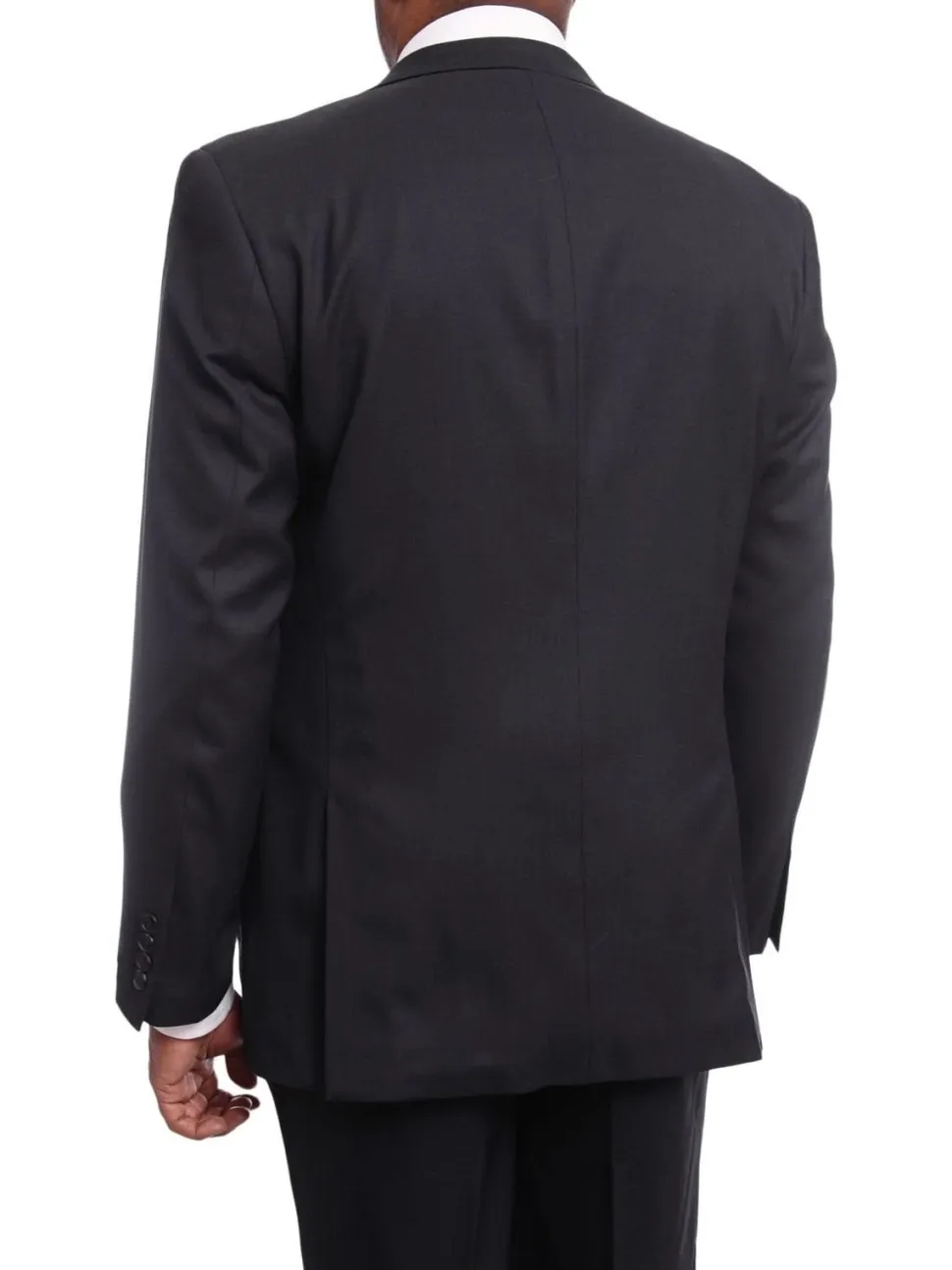 Men's Arthur Black Classic Fit Navy Blue Two Button Pleated Front Wool Suit
