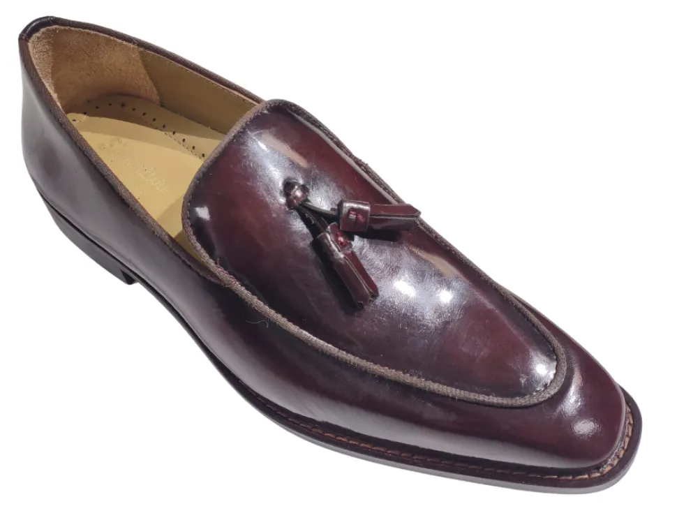 Men’s Burgandy Leather Tassel Loafers
