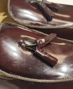 Men’s Burgandy Leather Tassel Loafers