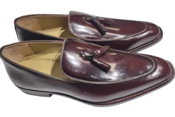 Men’s Burgandy Leather Tassel Loafers