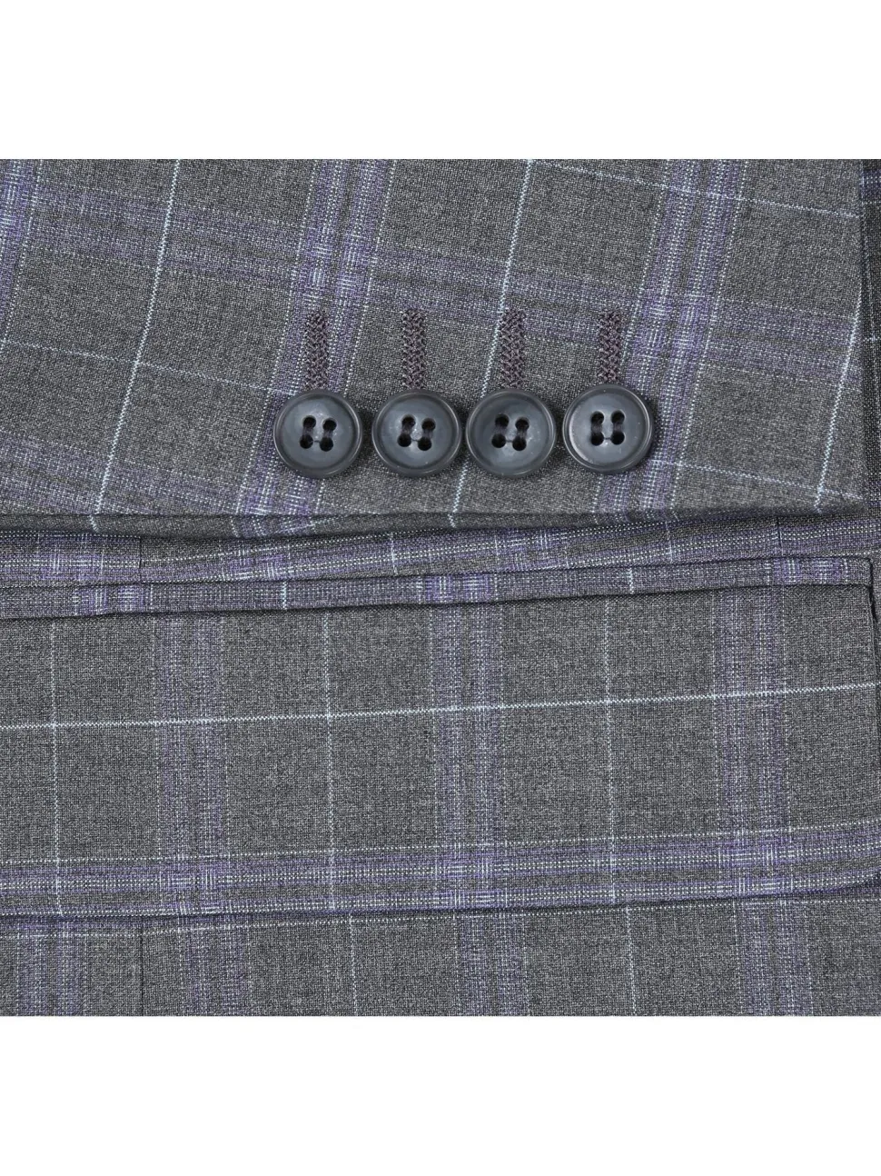 Men's Classic Fit Checked Suits