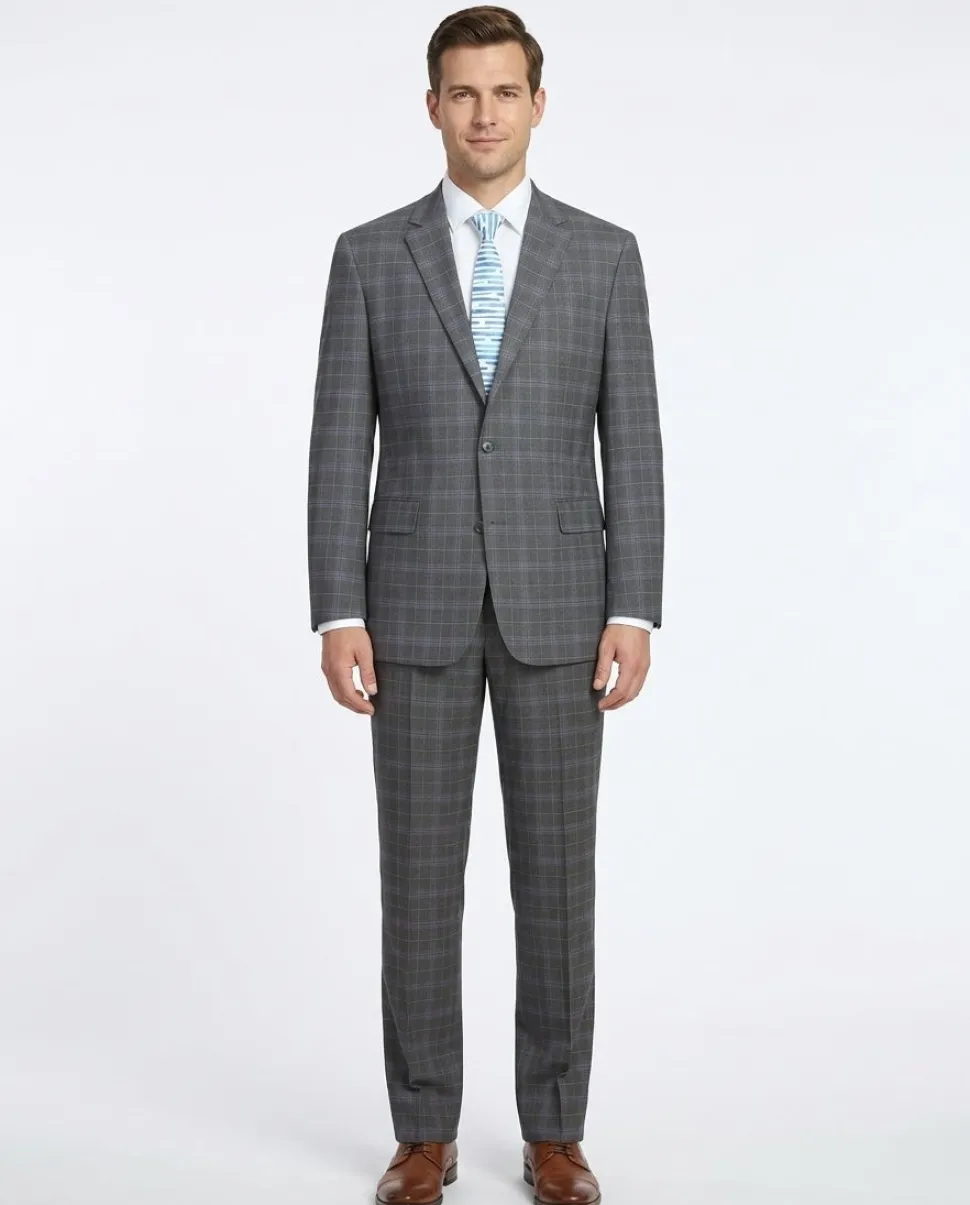 Men's Classic Fit Checked Suits