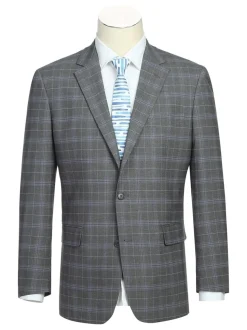 Men's Classic Fit Checked Suits
