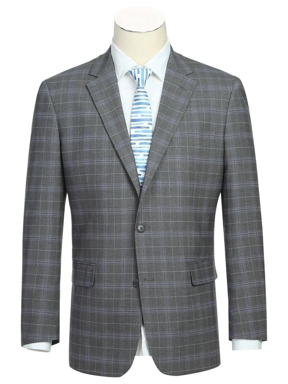 Men's Classic Fit Checked Suits
